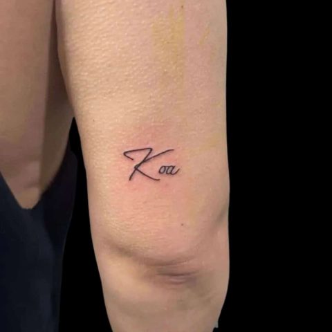 Small Arm Name Tattoo