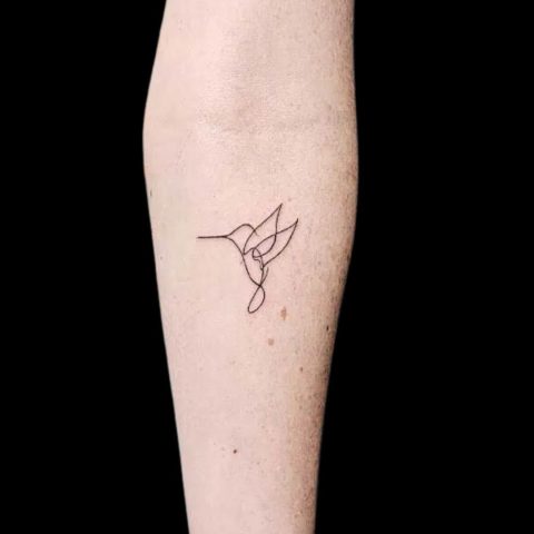 Small Linework Forearm Tattoo