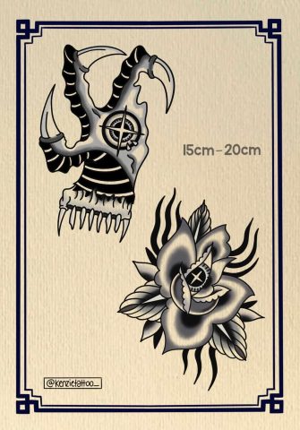 Traditional Flash Tattoo Design Sheet Mckenzie