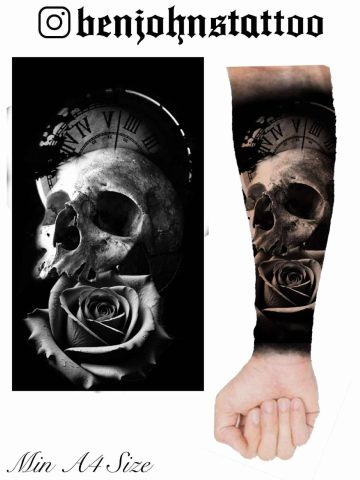 realism flash tattoo design sheet Ben