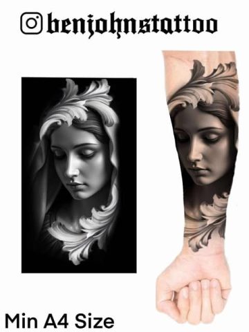 realism tattoo design flash sheet ben