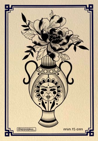 traditional Flash Tattoo Design Sheet kenzie