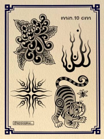 traditional flash tattoo design sheet Mckenziejpg