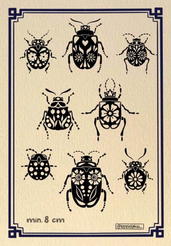 traditional Flash Tattoo Design Sheet Kenzie